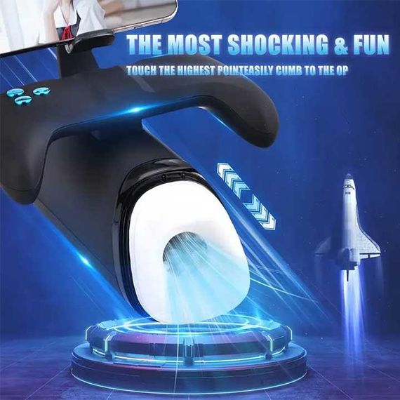 Автоматический мастурбатор Warrior M-100 PRO с поступательными движениями, вибрацией, подогревом и держателем для телефона | Зображення 6