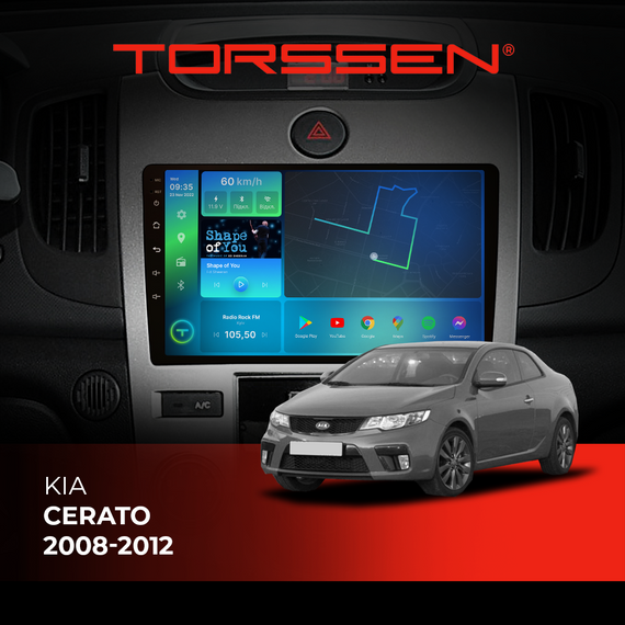 Штатна магнітола Torssen Kia Cerato 08-12 F9464 4G Carplay DSP
