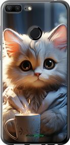 Чохол на Huawei Honor 9 Lite Білий кіт "5646t-1359-2448"