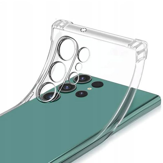 TPU чохол GETMAN Ease logo посилені кути Full Camera для Samsung Galaxy S24 Ultra Безбарвний (прозорий) | Зображення 2