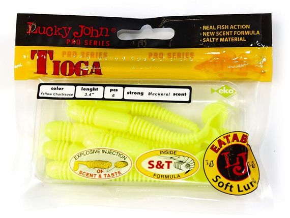 Виброхвосты съедобные LJ Лаки Джон Pro Series Tioga 3.4in /S88 6шт. | Зображення 1