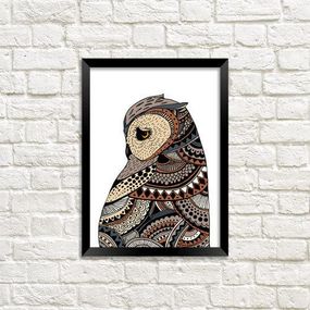 Постер в рамке Сова 30x42 см, A3 (MT3_19NG069_BL)