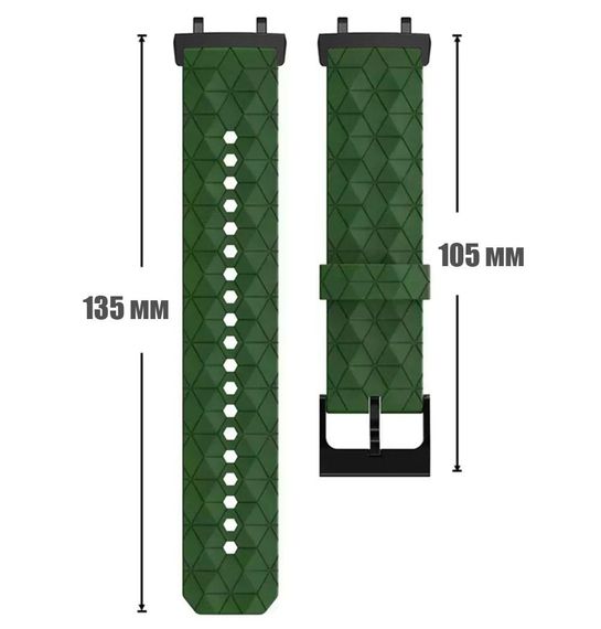 Ремінець Primolux Dimond силіконовий для годинника Xiaomi Amazfit T-Rex 3 (W2323GL2N) - Army Green | Зображення 5