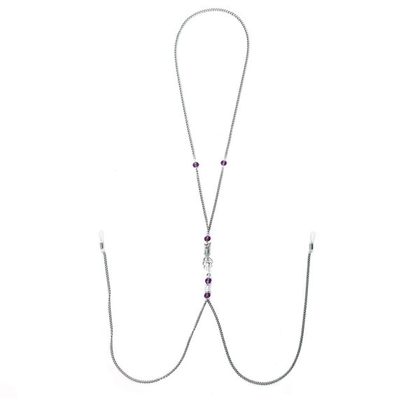 Прикраса для сосків Art of Sex - Nipple Clamps Arrow, колір фіолетовий | Зображення 1