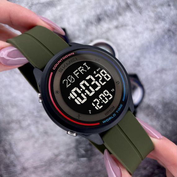 Спортивний чоловічий годинник Skmei 2412PAG Army Green | Зображення 3