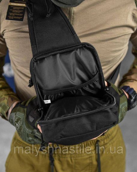 Сумка-слинг тактическая с одной лямкой SILVER KNIGHT  black  ВТ6747 | Зображення 7