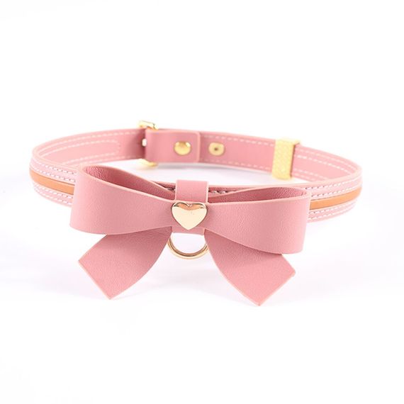 Повідець LOCKINK SEVANDA Love Heart Butterfly Leather Collar Set - Pink | Зображення 4