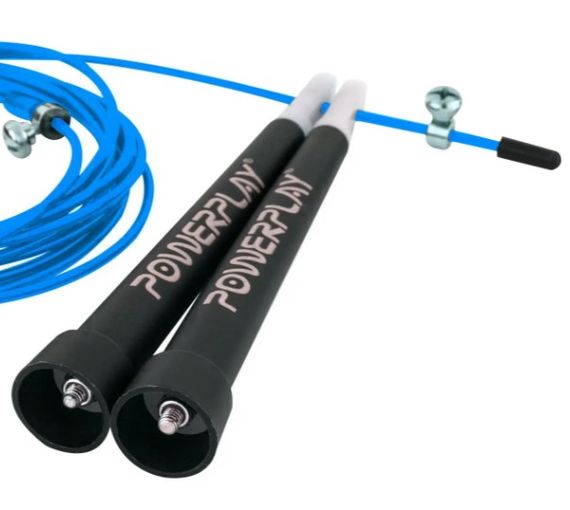 Скакалка швидкісна PowerPlay 4202 Ultra Speed Rope Синя 2,9 м (PP_4202_Blue) | Зображення 3