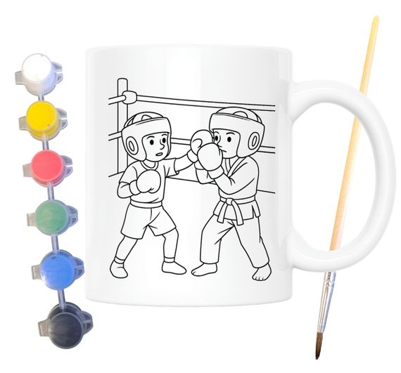 Набор для творчества кружка раскраска Бокс 330 мл белая (КР0114) | Зображення 1