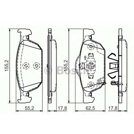 Гальмівні колодки Bosch дискові передні HONDA Accord 2,0-2,2 08 0986494383 | Зображення 1