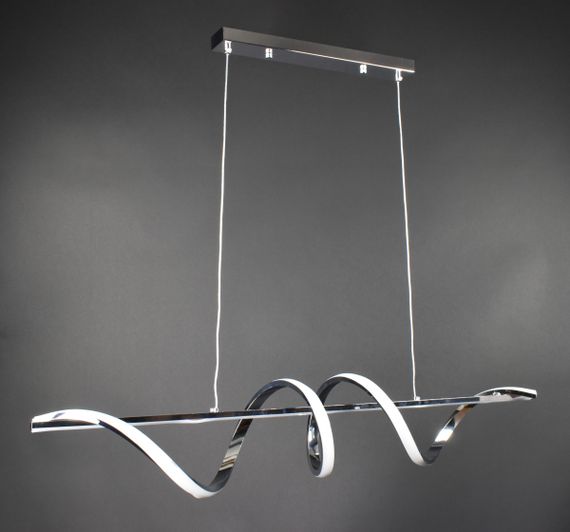 Люстра світлодіодна підвісна LED світильник для квартири на стелю лед 27426 Хром 30-100х20х100 см.