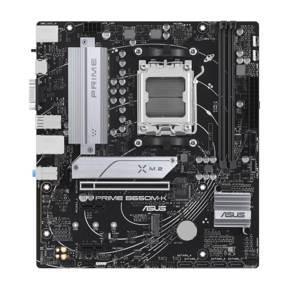 Материнcкая плата ASUS PRIME B650M-K sAM5 B650 2xDDR5 M.2 HDMI D-Sub mATX 90MB1F60-M0EAY0