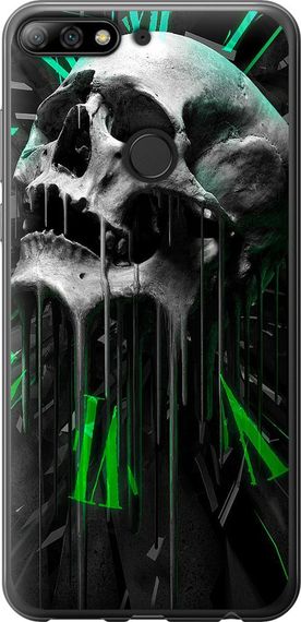 Чехол на Huawei Y7 Prime 2018 Череп-часы "4100u-1509-17620"