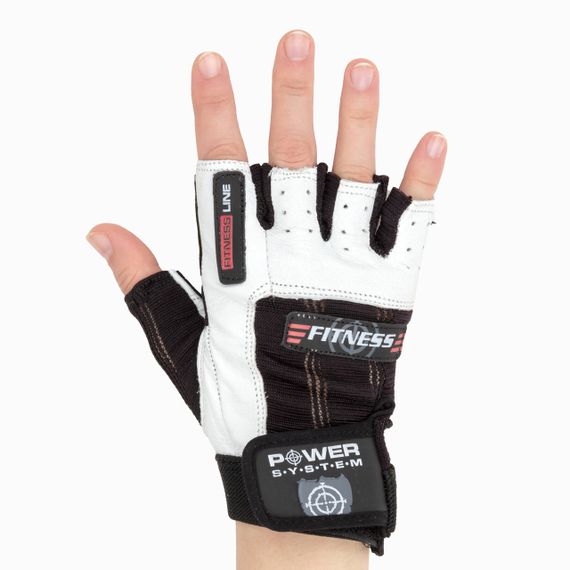 Рукавички для фітнесу Power System PS-2300 Fitness Black/White L | Зображення 5