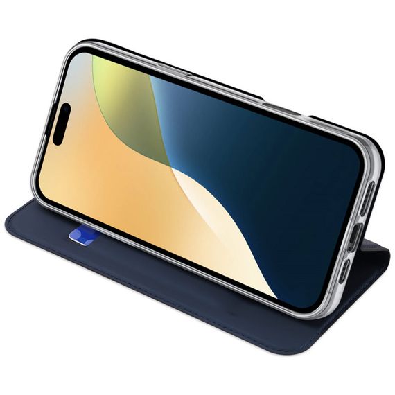 Чохол-книжка Dux Ducis з кишенею для візиток для Apple iPhone 16 Pro Max (6.9") Синій | Зображення 1