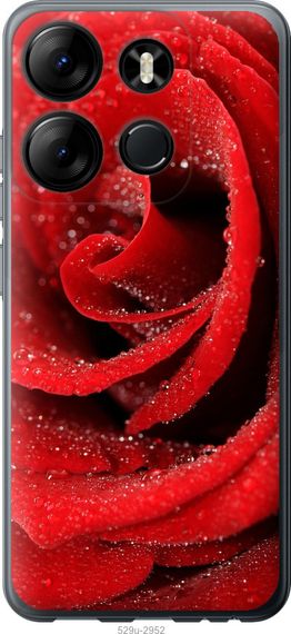 Чехол на Tecno Spark Go 2023 BF7 Красная роза "529u-2952-17620"