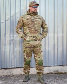 Костюм тактический Горка Анорак рип-стоп Мультикам с наколенниками и налокотниками 58