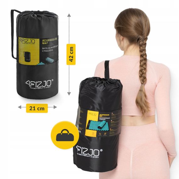 Килимок акупунктурний з валиком 4FIZJO Classic Mat Аплікатор Кузнєцова Black/Blue (P-5905973402385) | Зображення 6