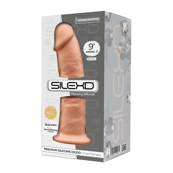 Фалоімітатор SilexD Oscar Flesh (MODEL 2 size 9in), двошаровий, силікон + Silexpan, діаметр 5,4см | Зображення 1