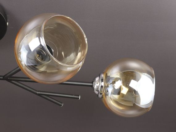 Люстра стельова на 4 лампочки 25018 Чорний 34х35х75 см. | Зображення 2