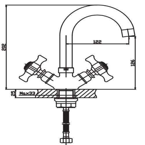Змішувач для умивальника Haiba ZEON 274 HB0436 | Зображення 1