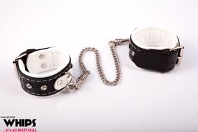 Наручники Whips Collection, біло-чорні