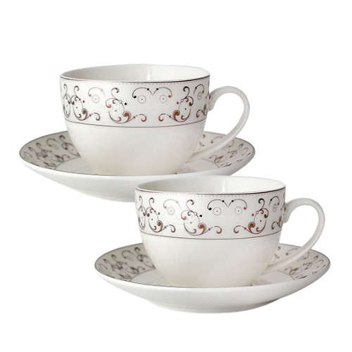Сервіз чайний Констанція 12 предметів (ч.280мл/блюдце d15см) 1753-2 S&T | Зображення 1
