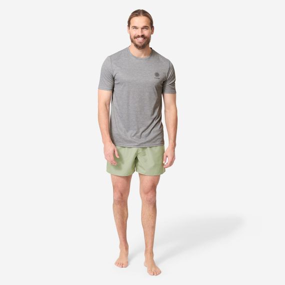 Футболка сонцезахисна чоловіча з короткими рукавами сіра - 2XL