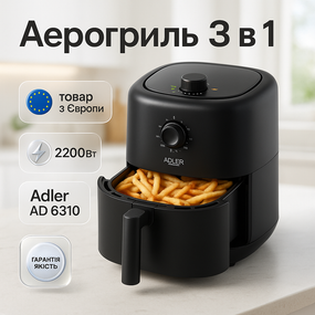 Аерофрітюрниця з функцією приготування різних страв Adler, Аерогриль мультипіч з технологією без олії PS-57