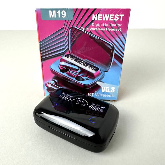 Бездротові навушники M19 series, Digital Indicator, Smart Case (Чорний) | Зображення 2