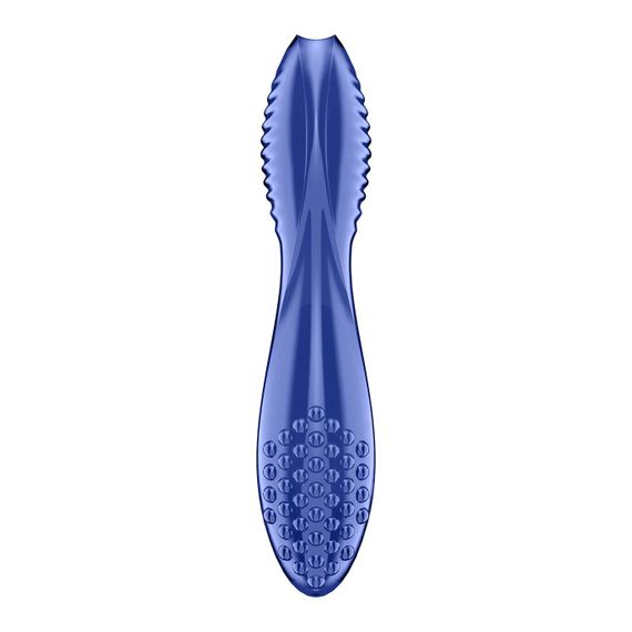 Двухсторонний стеклянный дилдо Satisfyer Dazzling Crystal 2 Transparent, Синий | Зображення 3