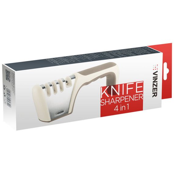 Точилка для ножів Vinzer Ivory 4 в 1 50534 4.7х8.6х24 см слонова кістка | Зображення 2