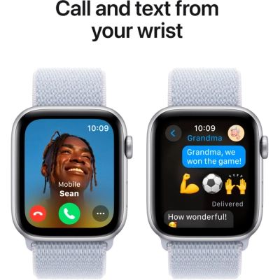 Смарт-часы Apple Watch SE 2024 GPS 40mm Silver Aluminium Case with Blue Cloud Sport Loop (MXEE3QH/A) | Зображення 3