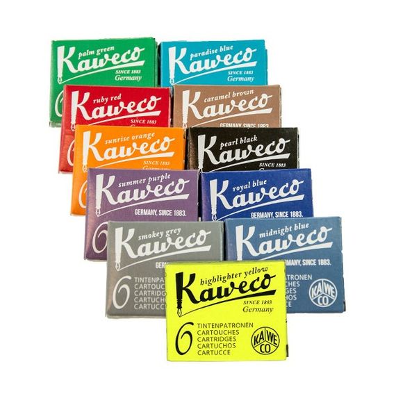 Картриджи интернациональные короткие Kaweco Cartriges 6шт, черный (Pearl Black)