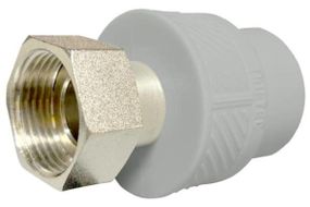 Муфта поліпропіленова PPR Raftec 25мм НГ 3/4"