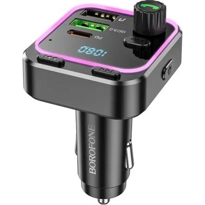 FM модулятор BOROFONE BC53, Black, Box | Зображення 2