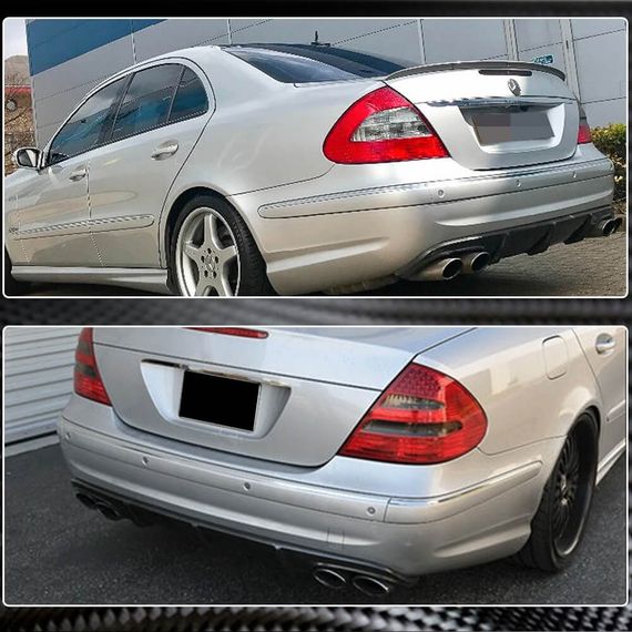 Диффузор заднего бампера для E55 AMG 2003-2006, Карбон для Mercedes E-сlass W211 | Зображення 3