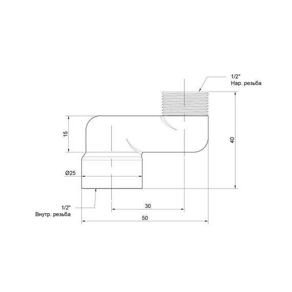 Ексцентрик радіаторний Icma 1/2"х3 см №720 | Зображення 1