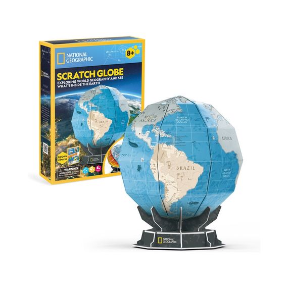 Пазл Cubic Fun Тривимірна головоломка-конструктор Stem Скретч глобус (DS1082h) | Зображення 4