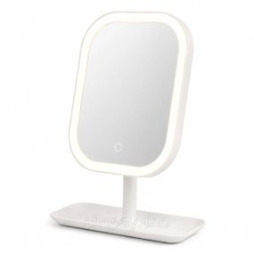 Настільне дзеркало для макіяжу KAR192 з LED-підсвіткою біле