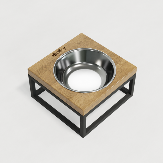 Миска на подставке для кошек и маленьких собак Hollky Base Solo S (1 × 0,45 л) Solo S-18187-GRNT | Зображення 6