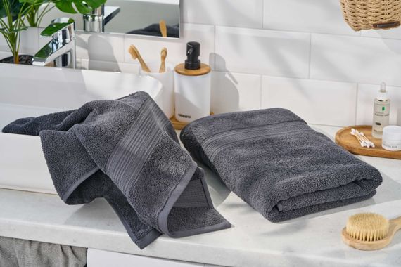 Рушник махровий Ardesto SuperSoft, 50х90см, 100% бавовна, темно-сірий (ART2250MCP) | Зображення 1