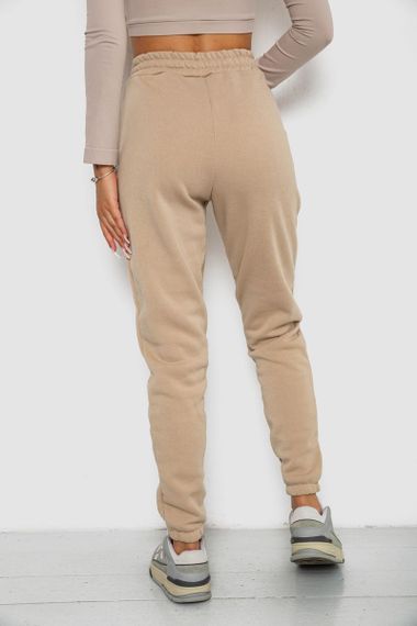 Спортивные штаны женские на флисе, цвет бежевый, 238R57013 | Зображення 3