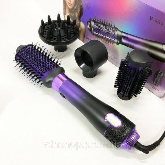 Фен звичайний для укладання волосся VGR, Функціональна щітка для сушіння Фен-гребінець сушіння KL-16 | Зображення 2
