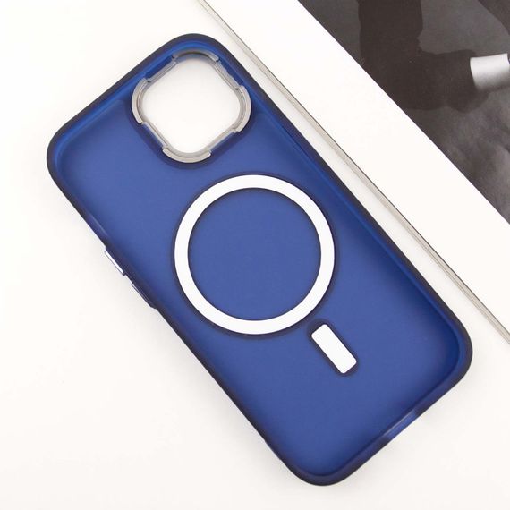 Чохол TPU+PC Lily with MagSafe для Apple iPhone 15 (6.1") Deep Navy | Зображення 3