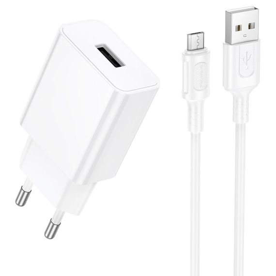 МЗП Borofone BA110A Lemi 7.5W (1USB-A) + кабель USB to MicroUSB White