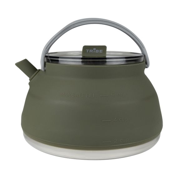 Чайник складаний Tribe Collapsible Kettle 1,5л силіконовий, Похідний чайник трайб компактний, Чайник туристичний для кемпінгу | Зображення 1