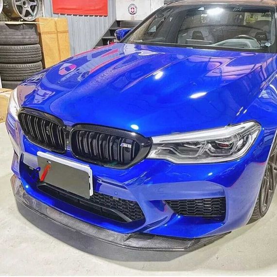 Накладка на передній бампер Lip V3 (для M5 F90 2017-2020, Карбон) для BMW 5 серія G30/31 рр | Зображення 2