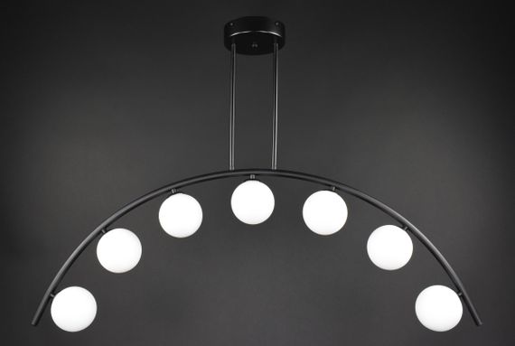 Люстра стельова на 7 лампочок 27369 Чорний 38-88х15х100 см. | Зображення 2