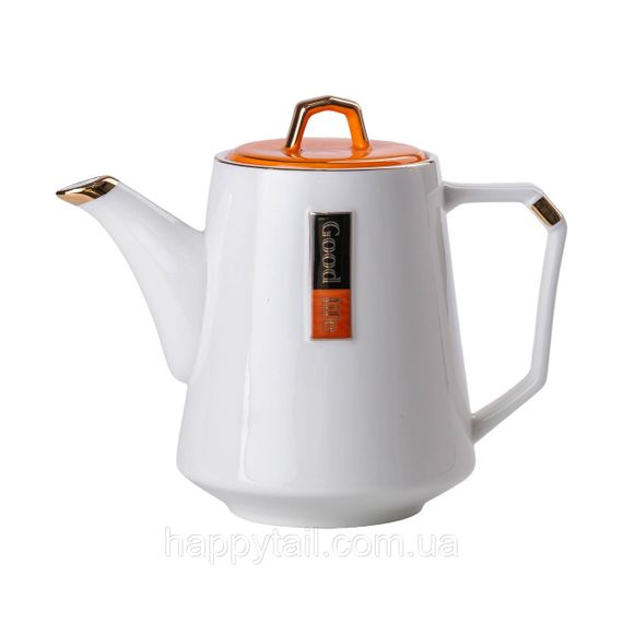 Чайный сервиз на 6 персон с фарфоровой подставкой Orange HP-15-27 | Зображення 1
